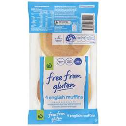 Woolworths Free From Gluten Eng Muffins 4 pack