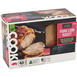 Woolworths Cook Pork Loin Roast 600g